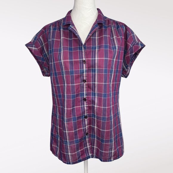 Vintage Koret City Blues Short Sleeve Button Down Shirt Union Made Size Medium - Picture 1 of 9